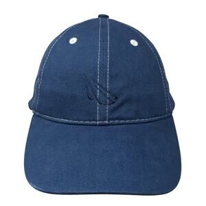 Power Cap Strapback Baseball Cap Blue One Size Adjustable 6 Panel Blank